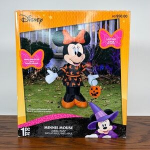 Disney Gemmy Halloween 3.5' Minnie Mouse Airblown Inflatable Lighted Decoration